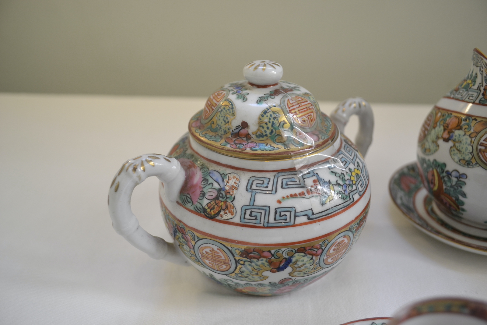 Juego de té oriental de porcelana - Image 3
