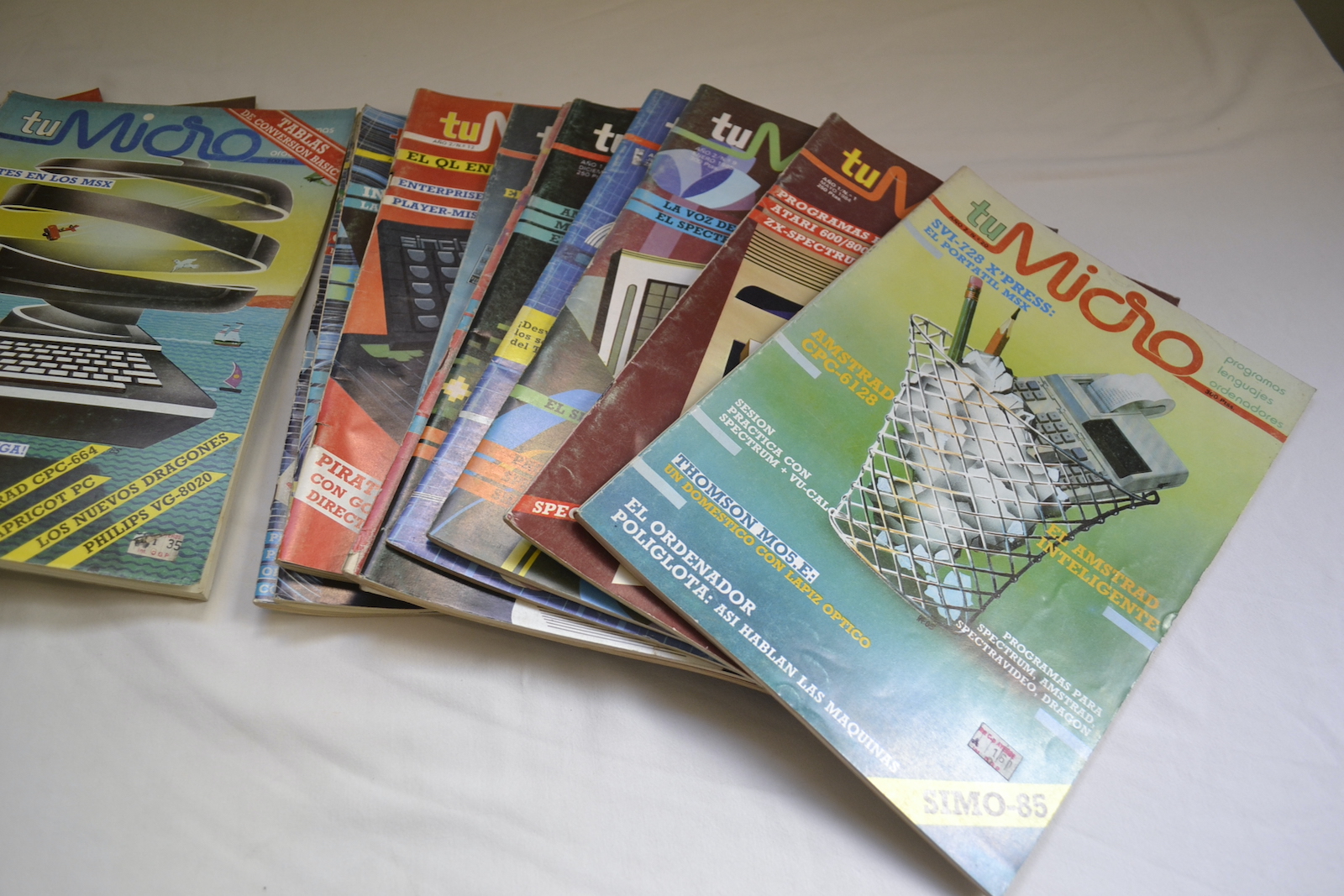 Lote de revistas de computación de los años 80